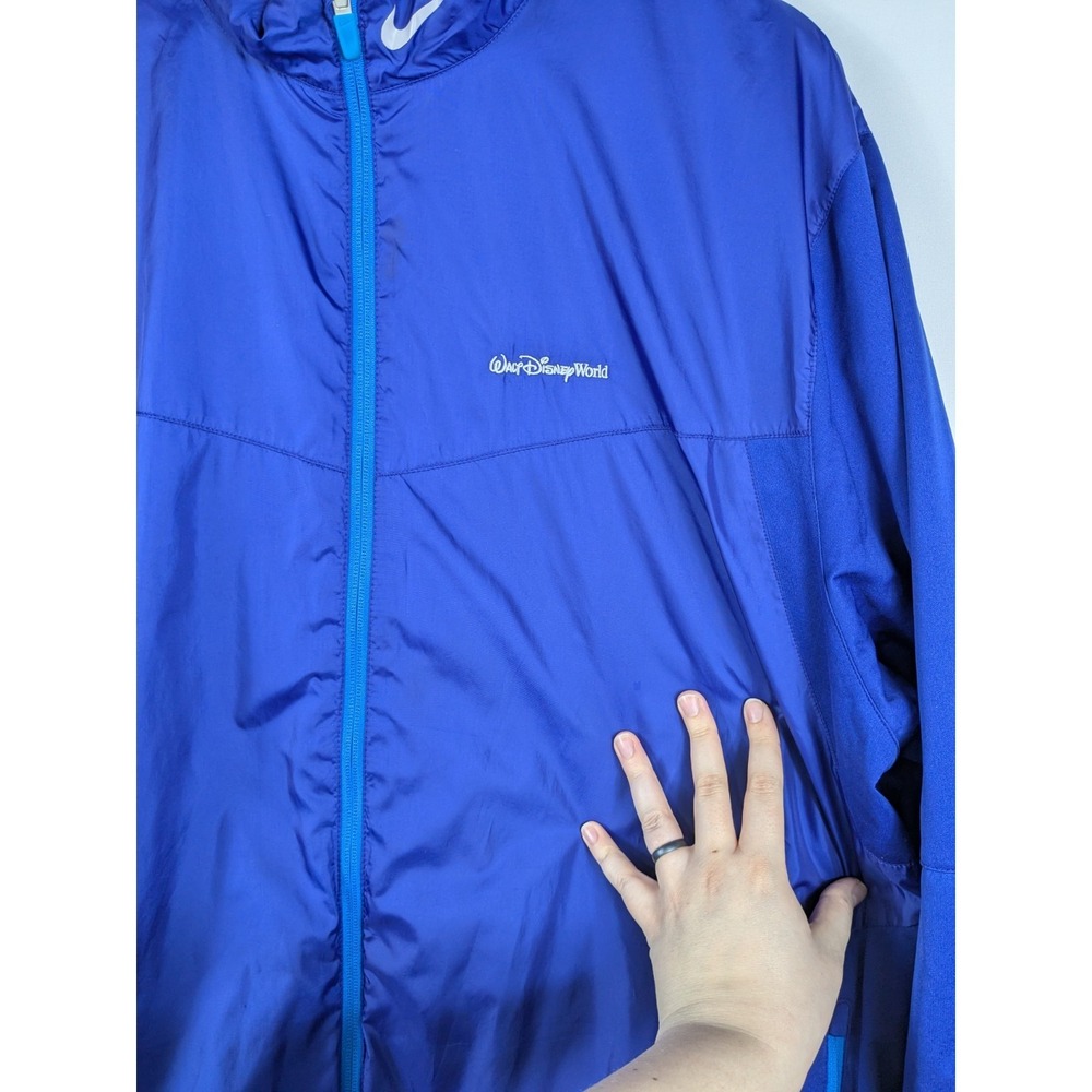 Nike Golf Walt Disney World Parks Mens 2XL Windbreaker Jacket Full Zip Blue 2886 - Picture 3 of 14